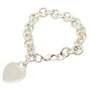 TIFFANY Silver Heart Charm Bracelet